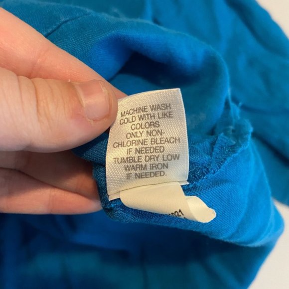 J Jill Womens L Love Linen Button Front Shirt Blue Long Sleeve Lightweight Top - Picture 6 of 9